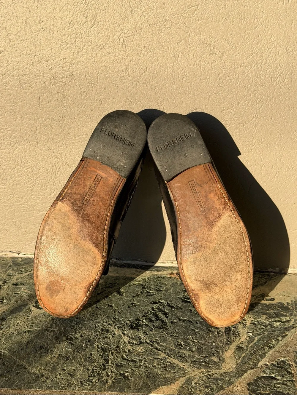 Florsheim Black Leather Tassel Kiltie Loafers